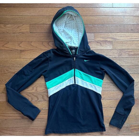 Nike Women's Full zip jacket With Hood Black AND green Size Small - Picture 8 of 16